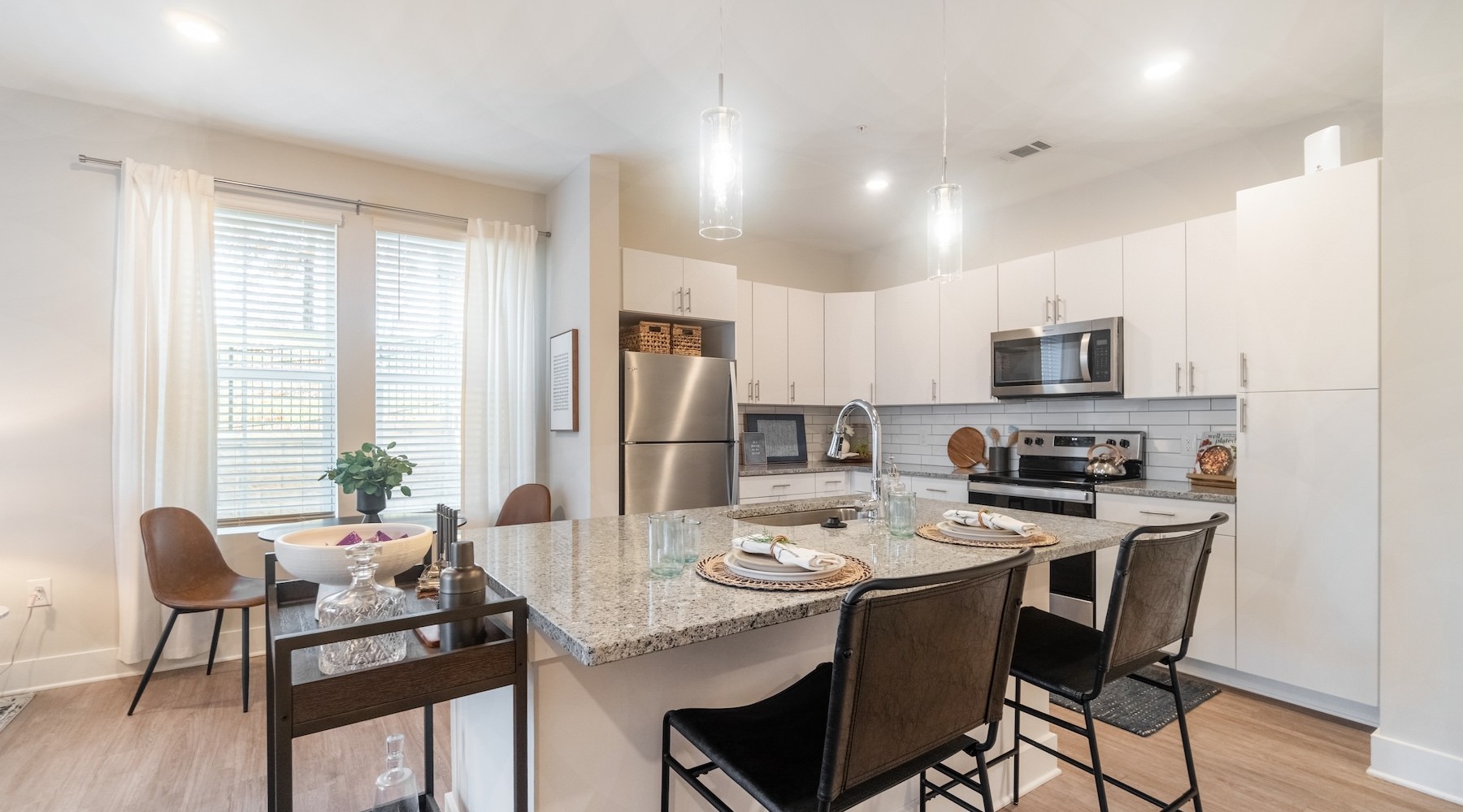 Well-lit kitchen with ample counter space