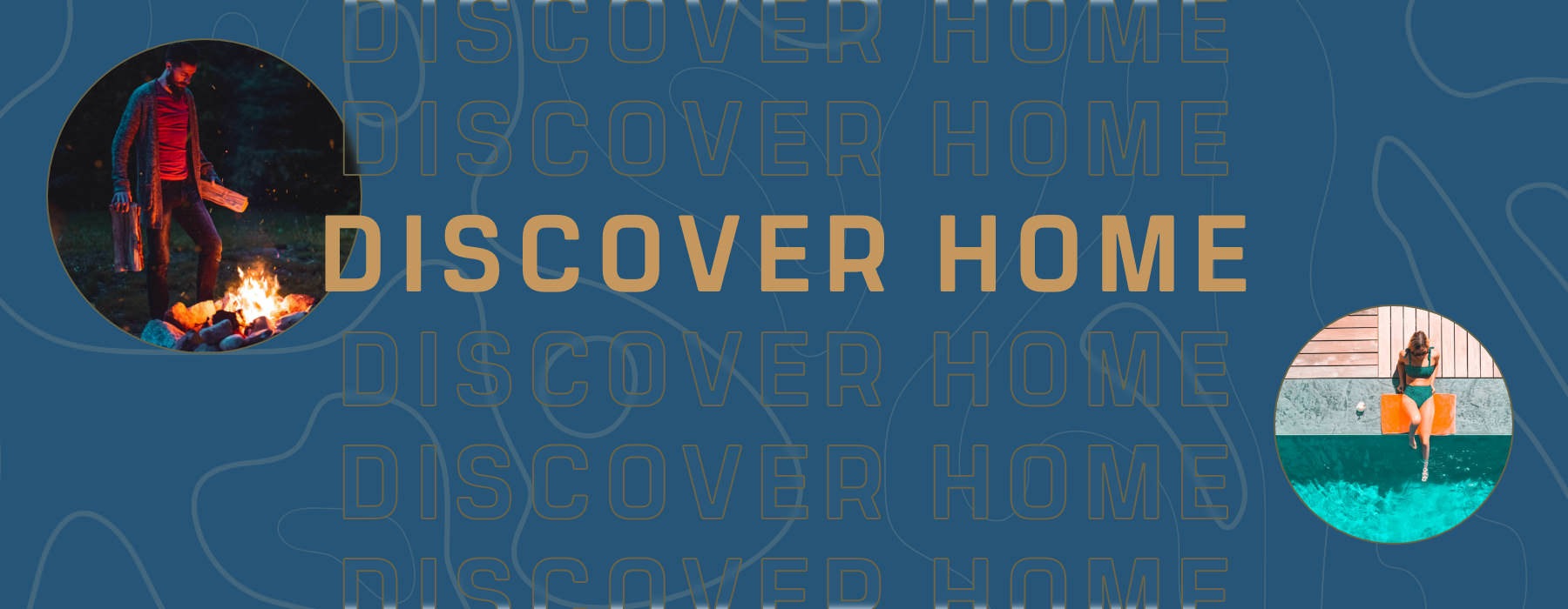 Discover Home graphic with images in circles